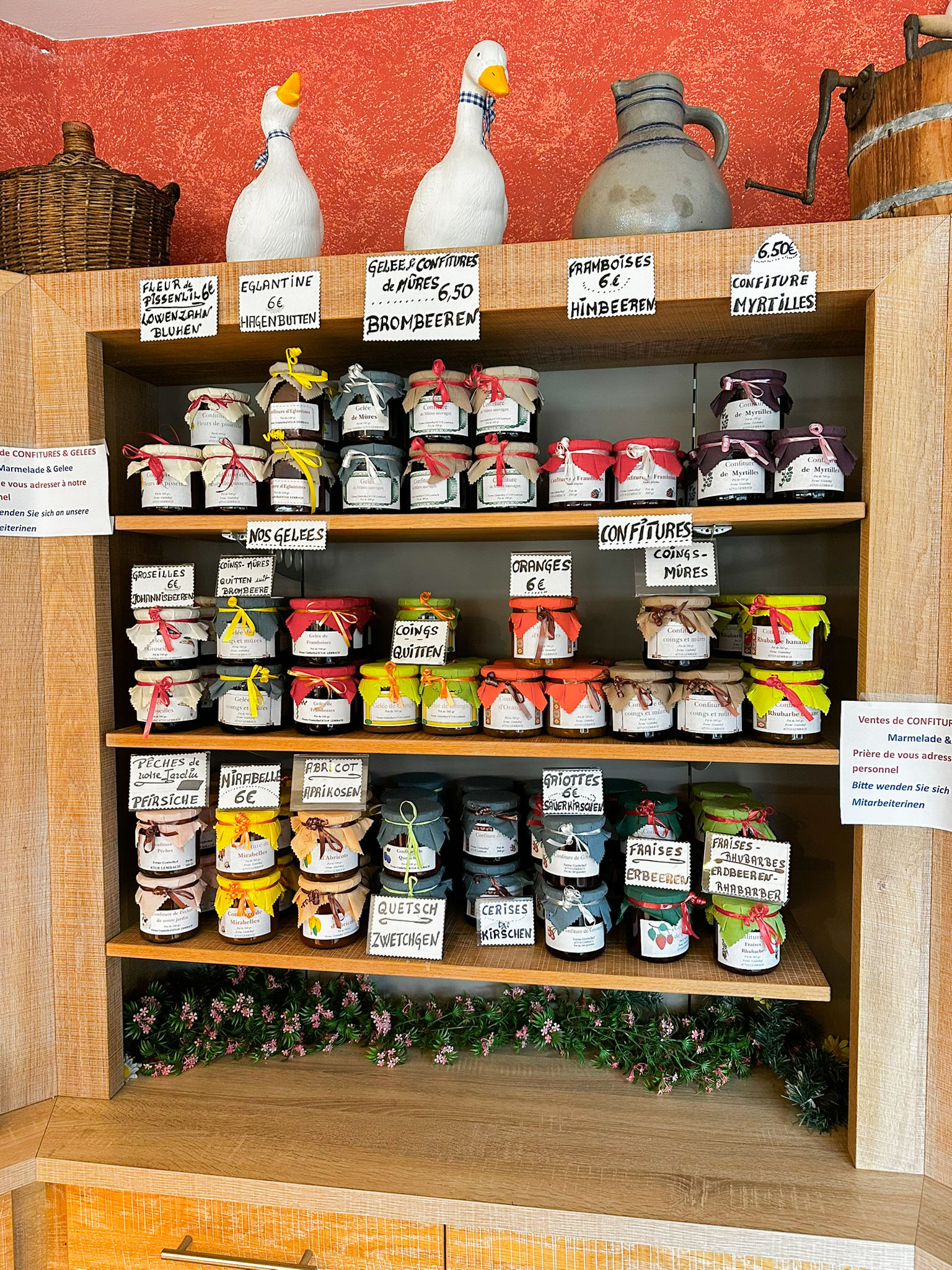 Confitures maison du Gimbelhof