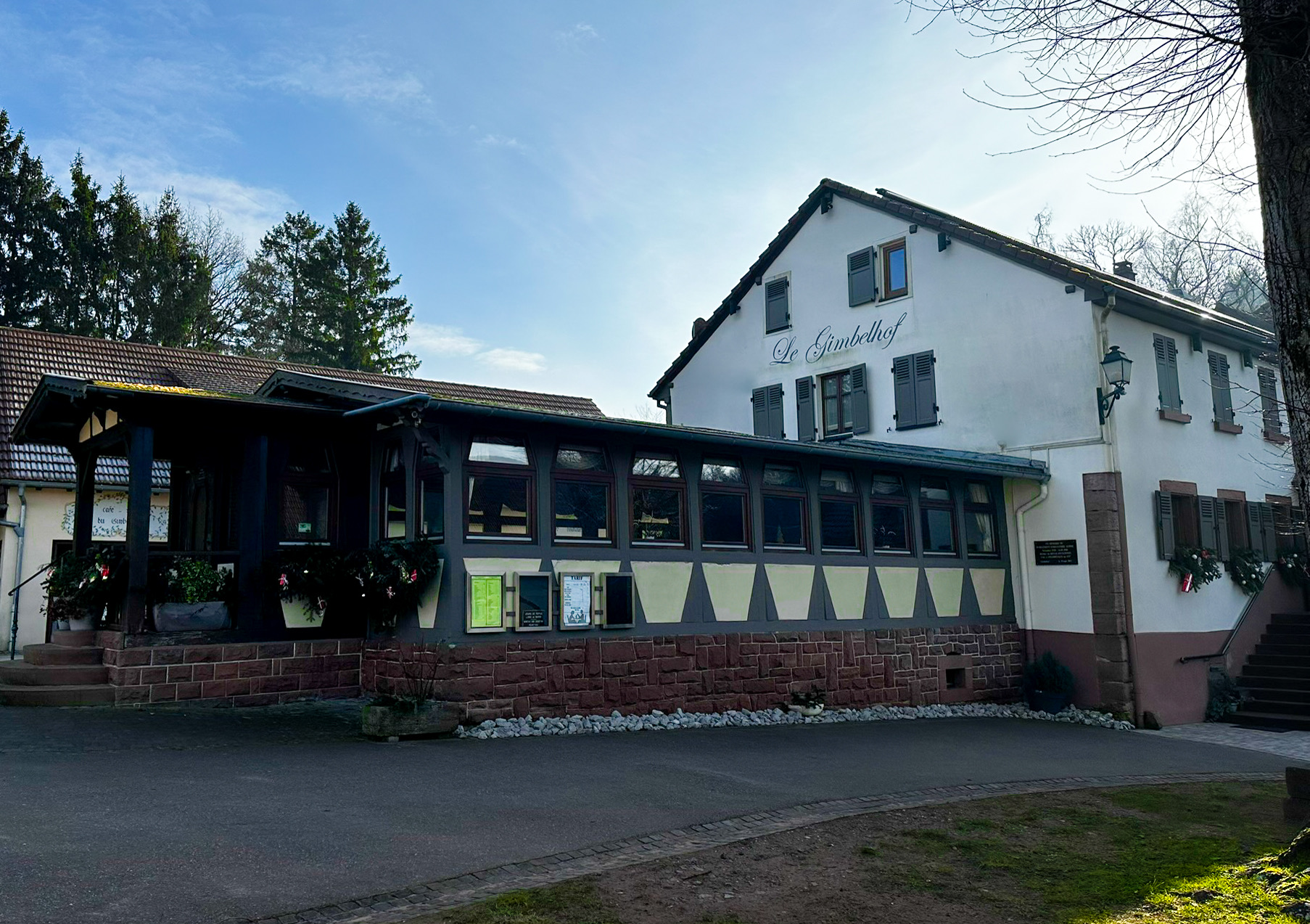 Vue extérieure de l'auberge du Gimbelhof